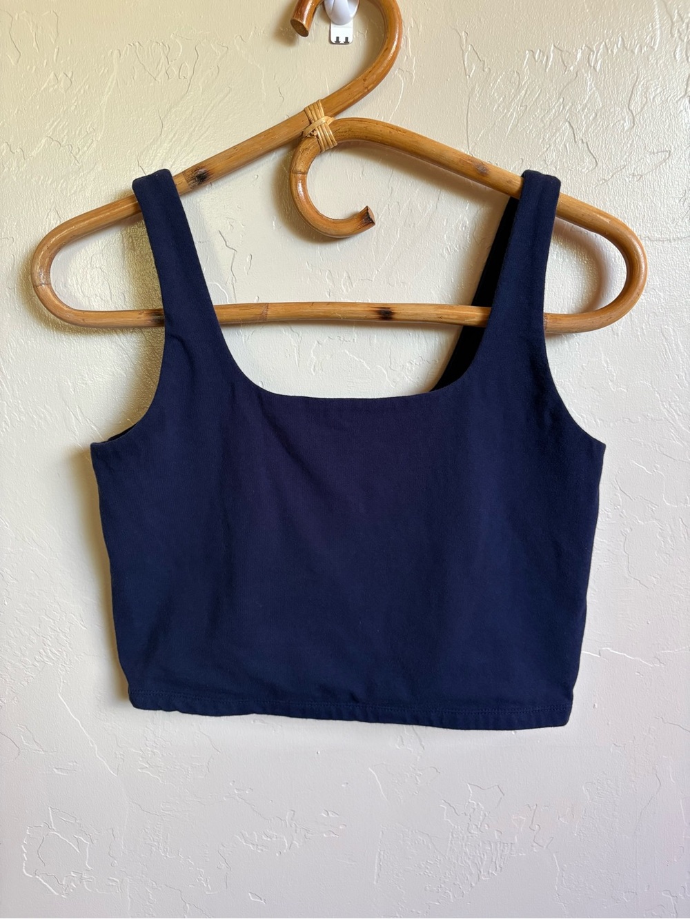 Gap Navy Blue Crop Tank Top Square Neck Size Medium 407981 Summer Uniform